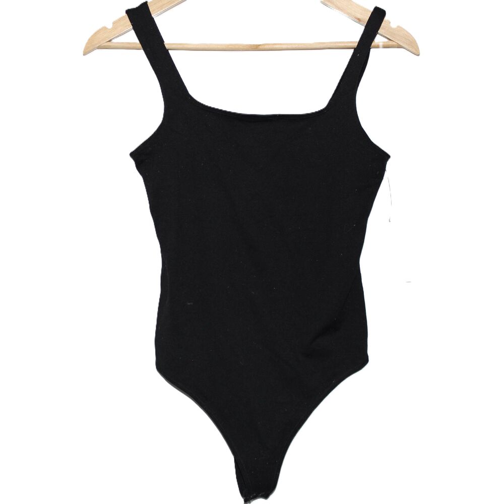 Womens Abercrombie & Fitch Soft AF Black Sleeveless Tank Top Bodysuit Size Small